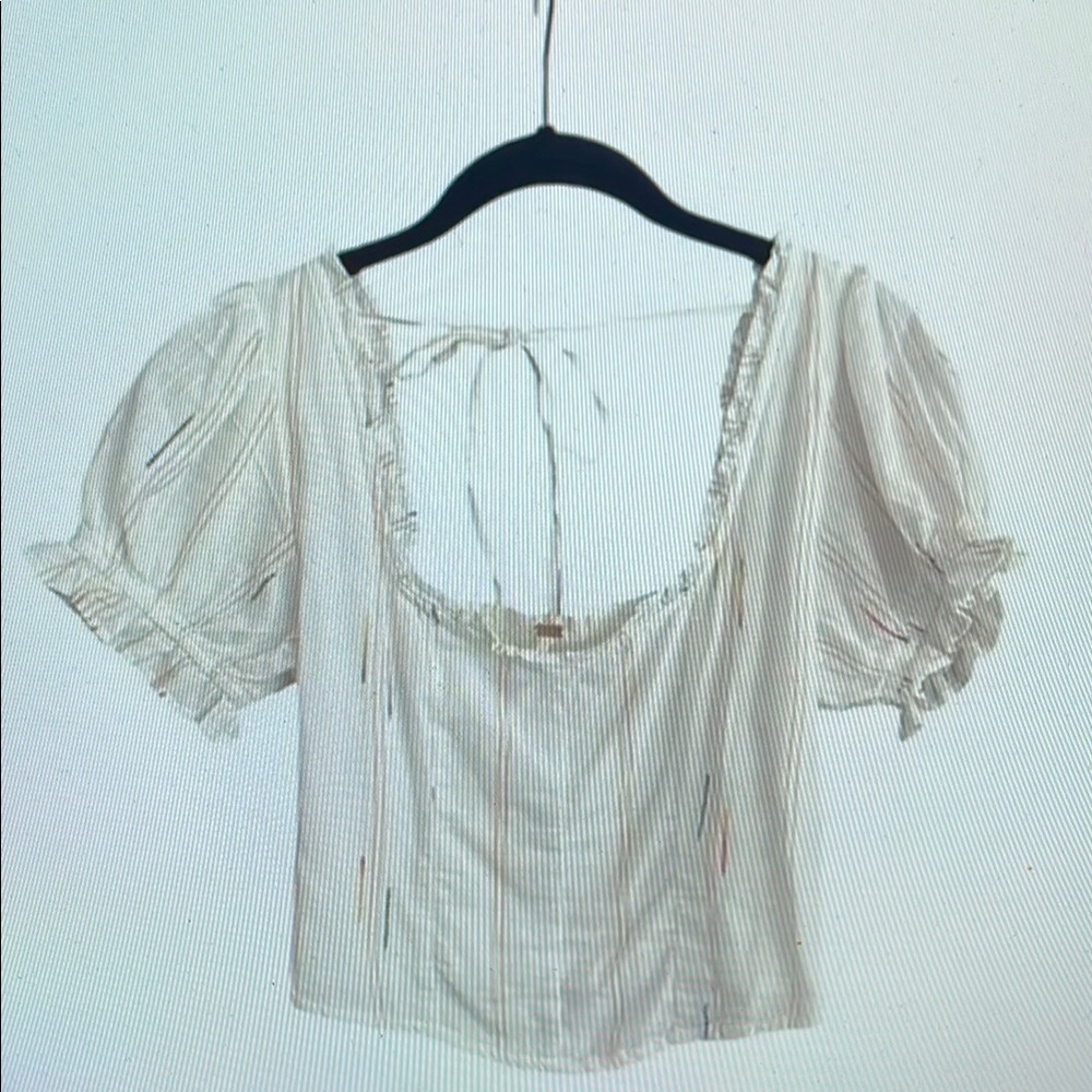 Elegant Cream Ruffle Top